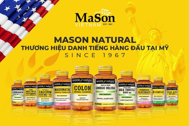 Mason Natural - Thương hiệu nội địa Mỹ với hơn 50 năm lịch sử, có mặt tại 70 quốc gia, vùng lãnh thổ