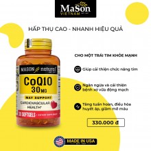 Mason Natural Coq10 30Mg – Hỗ Trợ Tăng Cường Sức Khỏe Tim Mạch