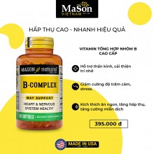Mason Natural B-Complex - Hỗ trợ sức khỏe hệ thần kinh và tăng cường sức khỏe tổng thể