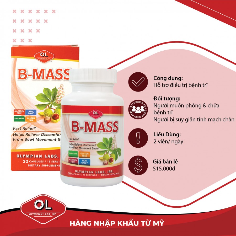 B-Mass – Hỗ Trợ Điều Trị Nguyên Nhân Và Các Triệu Chứng Bệnh Trĩ