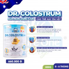 Dr.Colostrum số 1 - Sữa non tăng cân cho trẻ hay ốm vặt từ 0-6 tháng tuổi (800g)