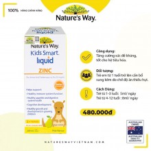 Nature’s Way Kids Smart Liquid ZinC – Bổ sung kẽm nước cho bé