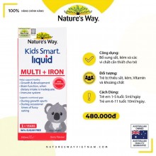 Nature's Way Kids Smart Liquid Multi Iron - Bổ sung sắt và các vi chất cần thiết cho trẻ nhỏ