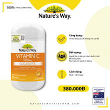 Nature’s Way Vitamin C 500mg - Viên nhai bổ sung vitamin C tăng đề kháng (Hộp 90 viên)