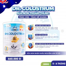 Dr.Colostrum số 1 - Sữa non thuần chủng - Tăng cân, tăng đề kháng cho trẻ từ 0-6 tháng tuổi (800g)