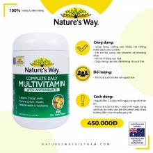 Nature’s Way Complete Daily Multivitamin With Antioxidants - Bổ sung Vitamin và khoáng chất (Hộp 200 viên)