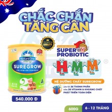 SureGrow HMM số 2 – Sữa tăng cân cho bé từ 6-12 tháng tuổi (Hộp 600g)