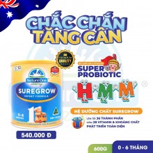 SureGrow HMM số 1 – Sữa tăng cân cho bé từ 0-6 tháng tuổi (Hộp 600g)