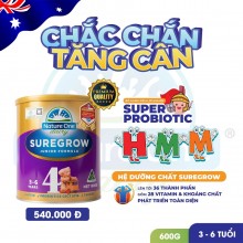 SureGrow HMM số 4 – Sữa tăng cân cho bé từ 3-6 tuổi (Hộp 600g)