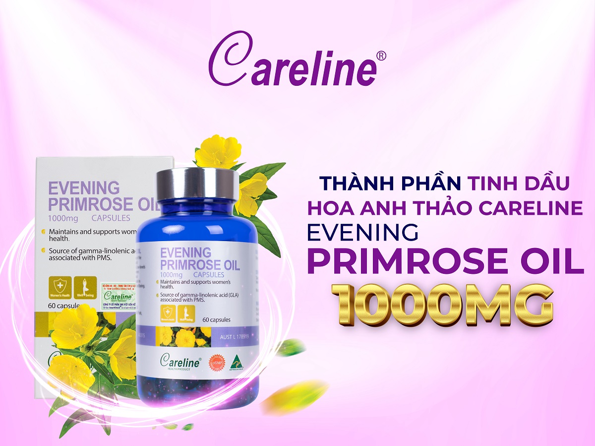 Tinh dầu hoa anh thảo Careline – Giảm đau bụng kinh và các hội chứng tiền kinh nguyệt