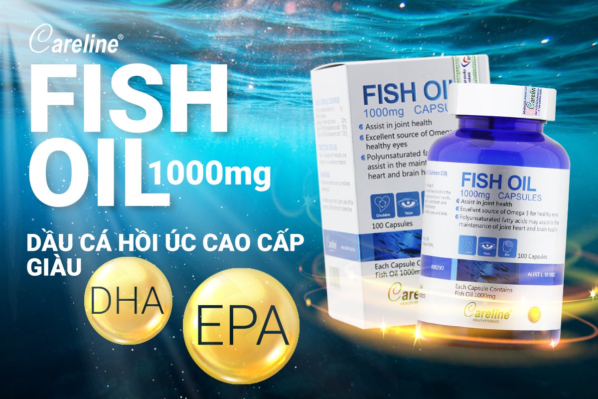 Dầu cá hồi Fish Oil Careline – Dầu cá không gia nhiệt giàu DHA và EPA