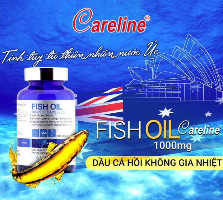 Dầu cá hồi Fish Oil Careline – Dầu cá không gia nhiệt giàu DHA và EPA