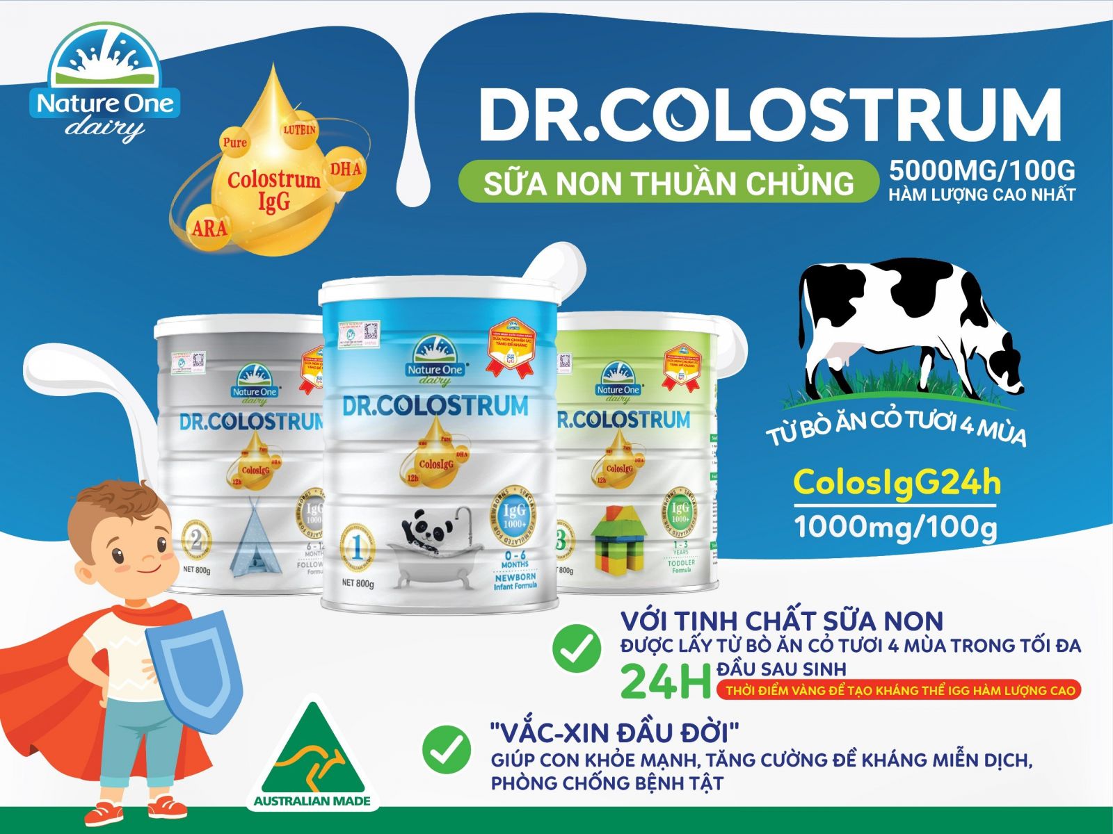 sữa non tăng cân cho trẻ hay ốm vặt dr.colostrum 