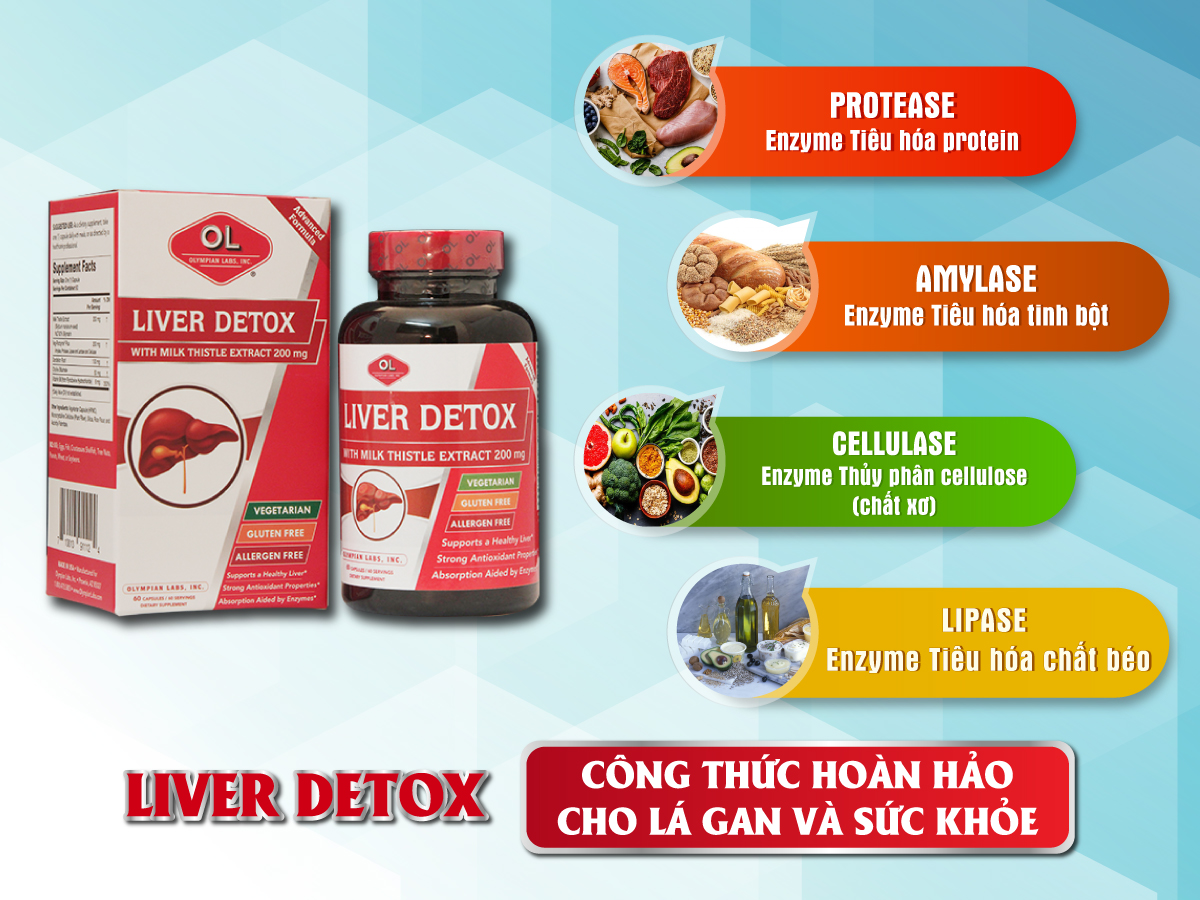 Các tác dụng của enzym trong Liver Detox