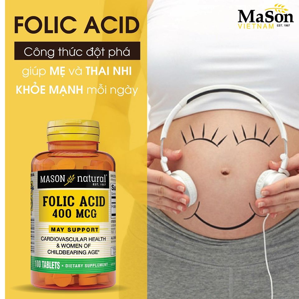 Mason Folic acid công thức đột phá giúp mẹ và thai nhi khỏe mạnh mỗi ngày