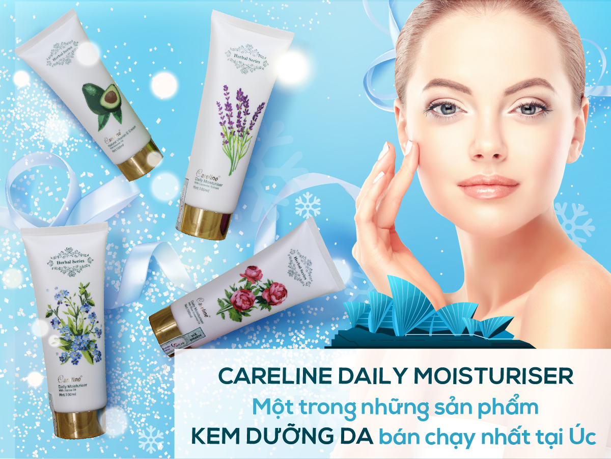 Kem dưỡng ẩm da Careline Daily Moisturiser 100ml dang tuýp