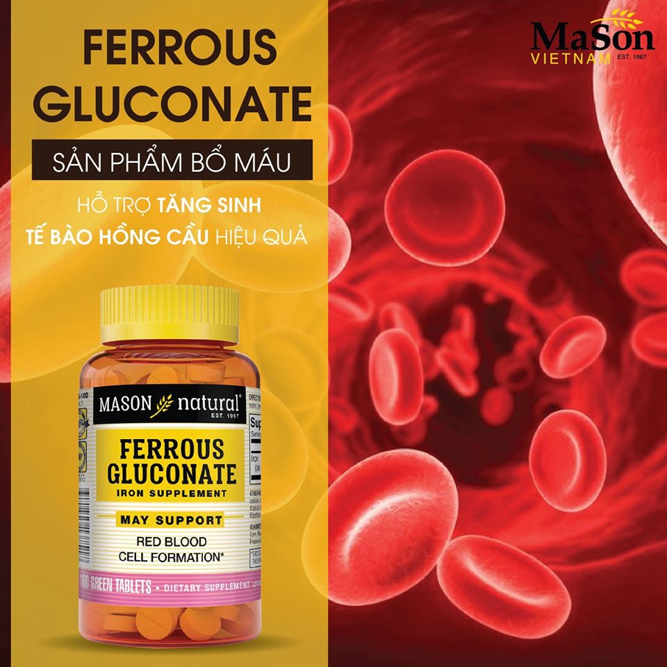 Ferrouse Gluconate Mason bổ sung lượng sắt cần thiết cho cơ thể
