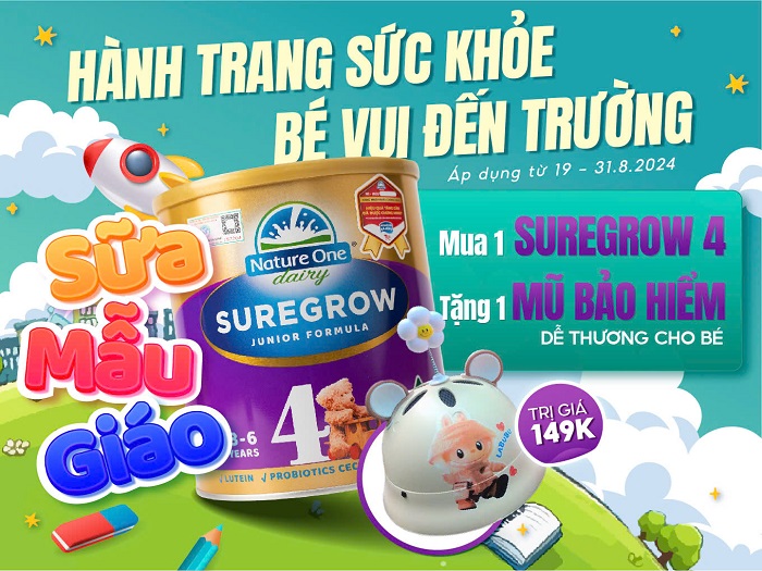 Mua sữa tăng cân suregrow số 4 – nhận ngay quà xịn