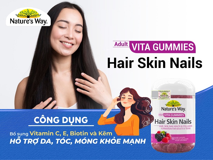 Nature’s Way Adult Vita Gummies Hair Skin Nails