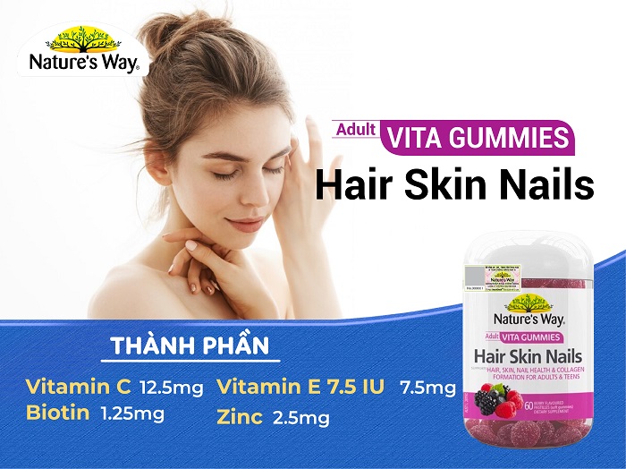 Nature’s Way Adult Vita Gummies Hair Skin Nails