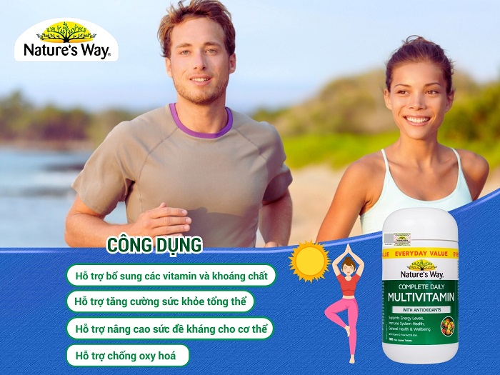 Nature’s Way Complete Daily Multivitamin - Bổ sung Vitamin và khoáng chất ( Hộp 100 viên)