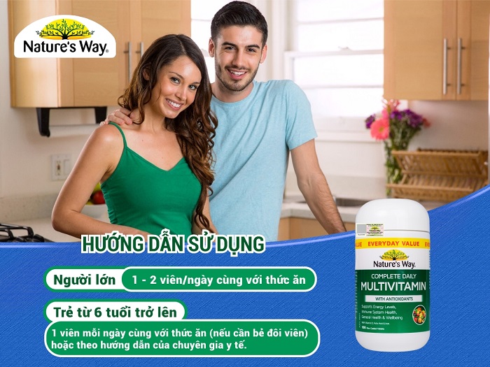 Nature’s Way Complete Daily Multivitamin - Bổ sung Vitamin và khoáng chất ( Hộp 100 viên)