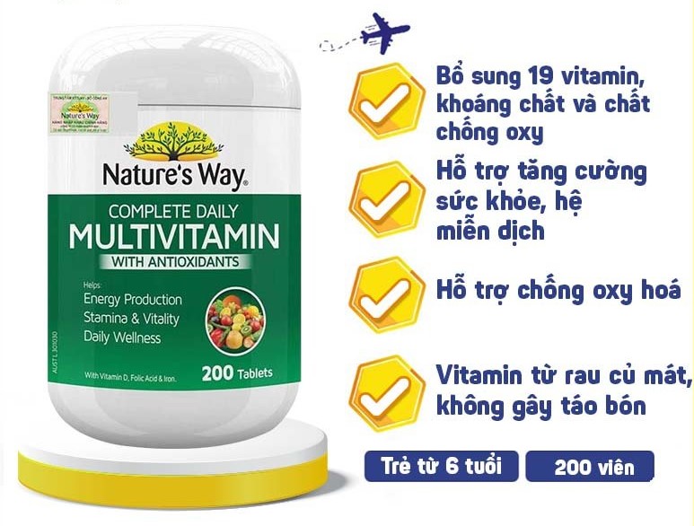 Nature’s Way Complete Daily Multivitamin - Bổ sung Vitamin và khoáng chất (100 viên)