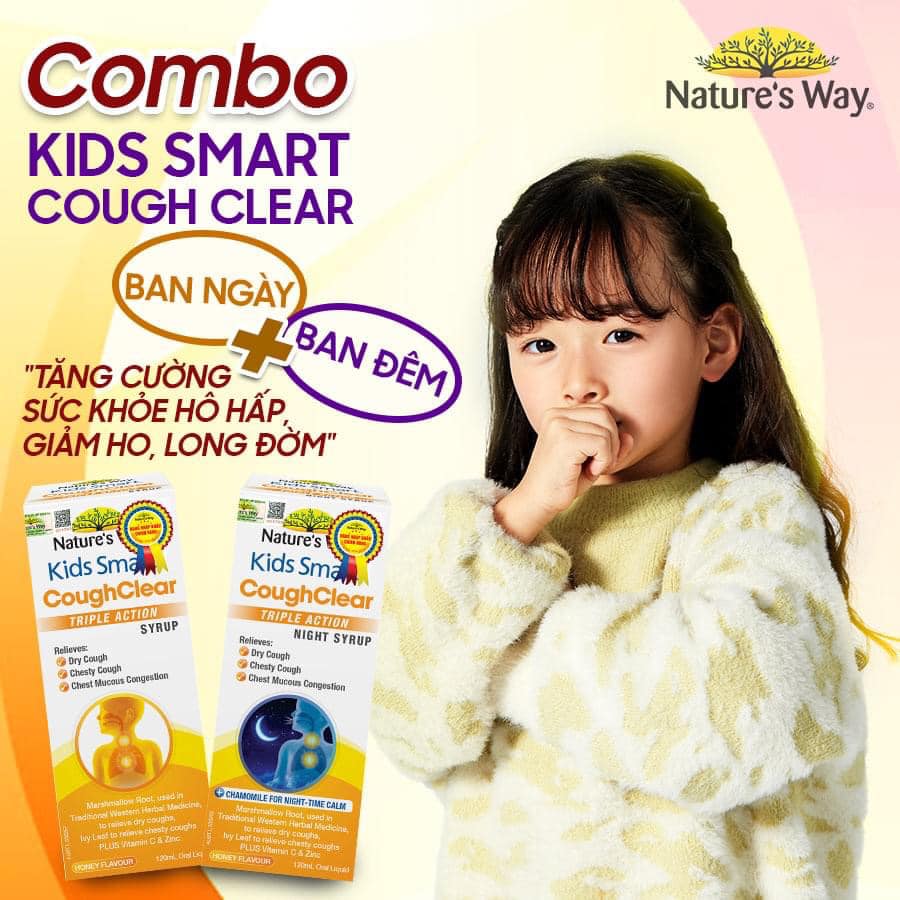 Nature's Way Kids Smart Cough Clear Triple Action Night Syrup