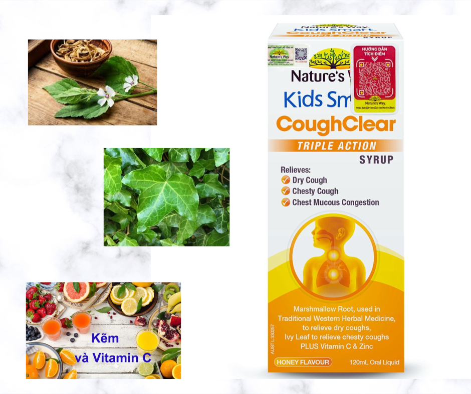 Nature’s Way Kids Smart CoughClear Triple Action Syrup - đặc điểm nổi bật