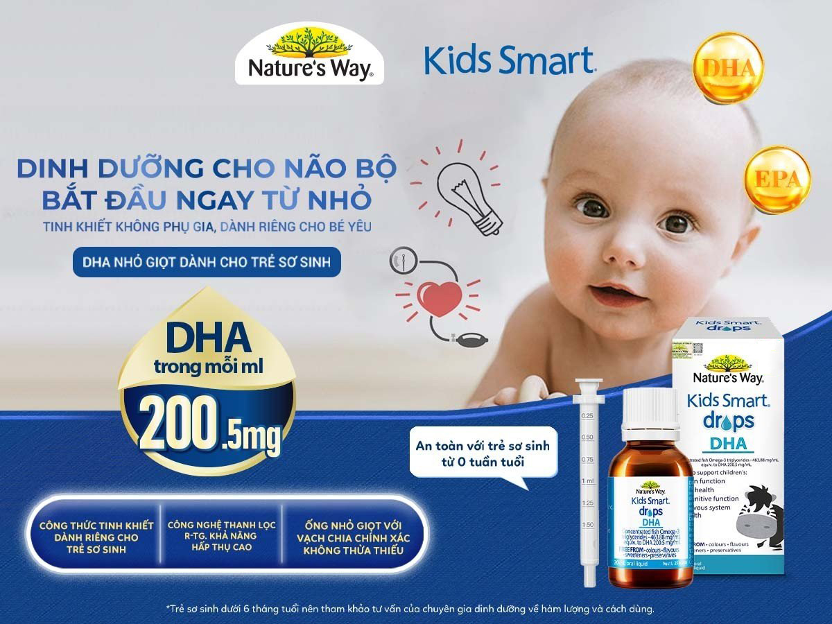 Sản phẩm Nature’s Way Kids Smart Drops DHA chính hãng