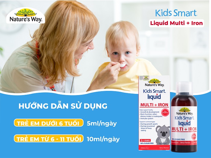 Nature's Way Kids Smart Liquid Multi Iron - Bổ sung sắt và các vi chất cần thiết cho trẻ nhỏ