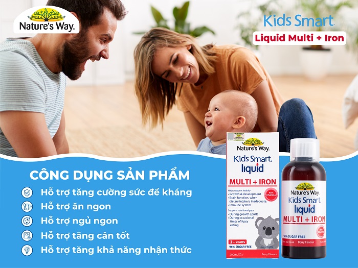 Nature's Way Kids Smart Liquid Multi Iron - Bổ sung sắt và các vi chất cần thiết cho trẻ nhỏ