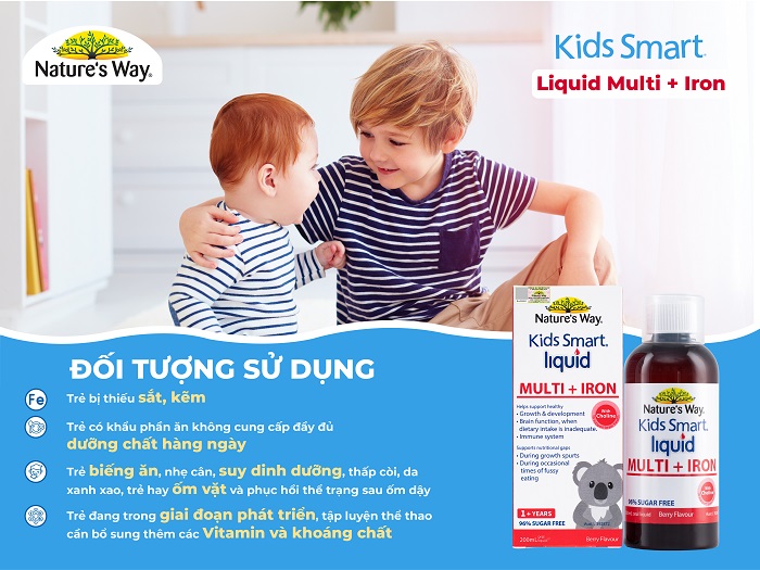 Nature's Way Kids Smart Liquid Multi Iron - Bổ sung sắt và các vi chất cần thiết cho trẻ nhỏ