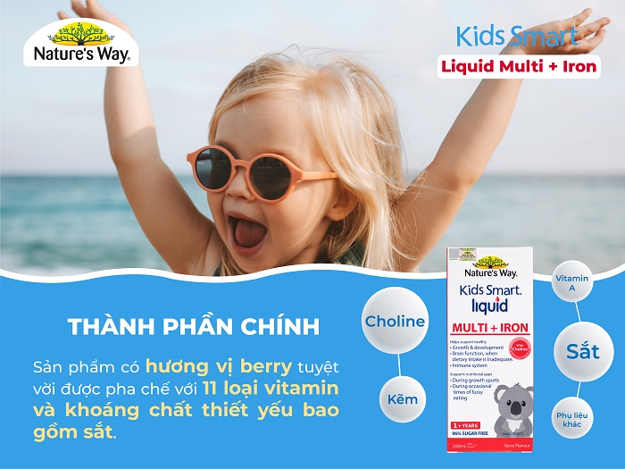 Nature's Way Kids Smart Liquid Multi Iron - Bổ sung sắt và các vi chất cần thiết cho trẻ nhỏ