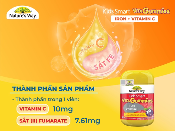 Nature’s Way Kids Smart Vita Gummies Iron + Vitamin C