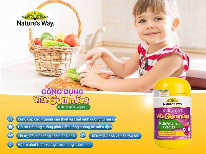 Nature's Way Kids Smart Vita Gummies Multi-vitamin Vegies