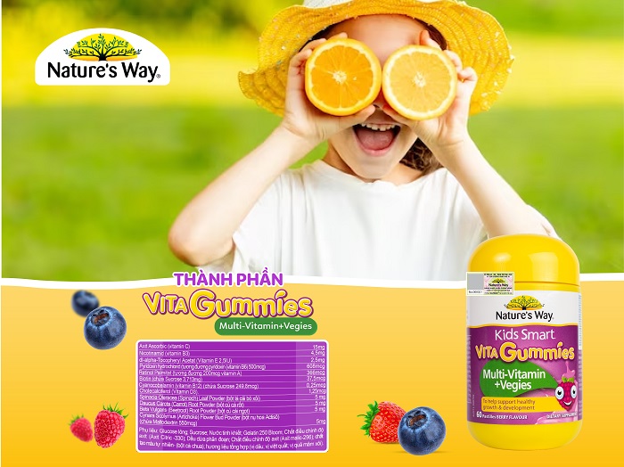 Nature's Way Kids Smart Vita Gummies Multi-vitamin Vegies