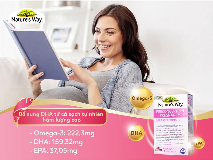 Nature's Way PreConception Pregnancy Breastfeeding Plus - Bổ sung vitamin tổng hợp cho bà bầu