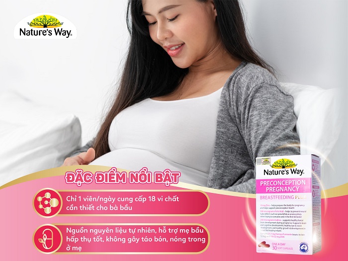 Nature's Way PreConception Pregnancy Breastfeeding Plus - Bổ sung vitamin tổng hợp cho bà bầu