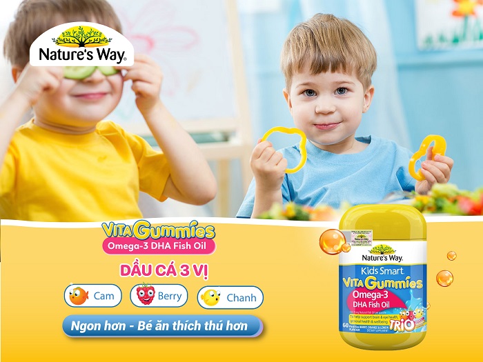 Nature's Way Vita Gummies Omega-3 DHA Fish Oil Trio