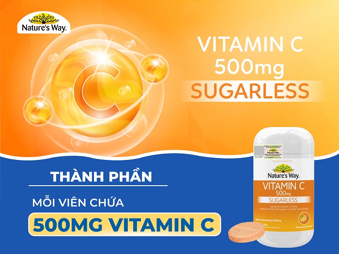 Nature’s Way Vitamin C 500mg - Viên nhai bổ sung vitamin C tăng đề kháng 