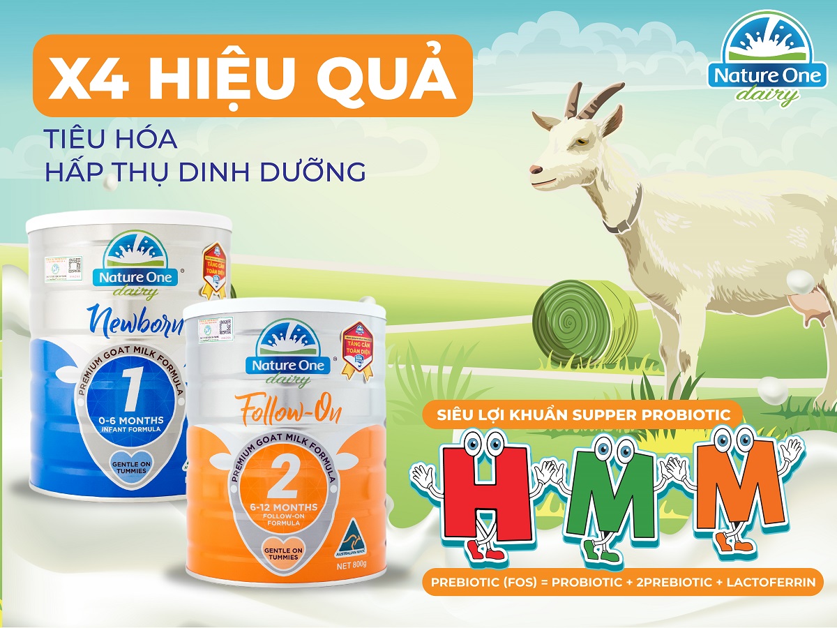 Nature One Dairy Newborn Premium Goat Milk Formula 1 – Sữa dê cho bé từ 0-6 tháng tuổi (800g)