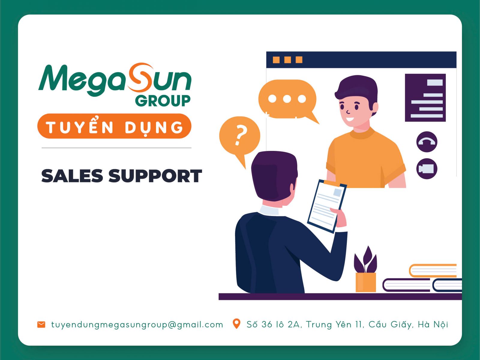 Tuyển dụng Sale Support